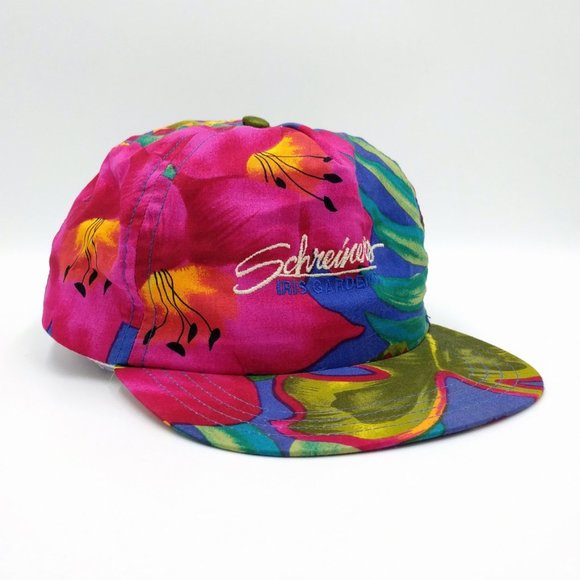 Vintage Schreiner's Iris Gardens Hawaiian Hat USA